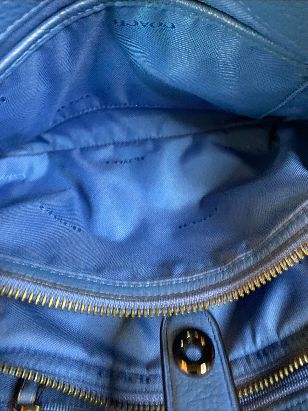 Coach 37779 Small Mercer 24 Cobalt Blue Triple Compartment Crossbody w/Turn Lock - Picture 16 of 16